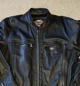 Harley-Davidson embossed logo leather jacket